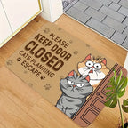 VIKAMA Cartoon Cute Carpet Cat Floor Mat Door Mat Welcome Carpet Outdoor Carpet Rug For Bedroom Living Room Carpet Washable Carp