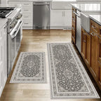 VIKAMA1/2PCS Bohemian Kitchen Floor Mats Anti-slip Washable Bathroom Bathroom Door Mats Hallway Aisle Floor Mats Home Decoration