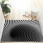 VIKAMA 3D Dizziness Crystal Velvet Floor Mat  Durable and Easy to Clean Anti-Slip Mat for Home Decoration  Entry Door Mat