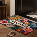 VIKAMA Beautiful  Flower Doormat Non-slip Floor Mat Absorbent Bathroom Mat Rug For Bedroom Living Room Carpet Welcome Mat