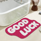 VIKAMAins English Dopamine Imitation Cashmere Carpet Home Decoration Cooling Washable Entryway Carpet Bedroom Door Mat
